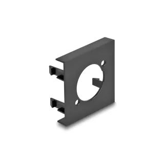 Delock Plaque de module Easy 45, ouverture ronde D-Type 5 pièces, Noir