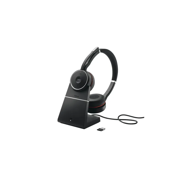 Jabra Casque Evolve 75SE UC Duo avec station de chargement