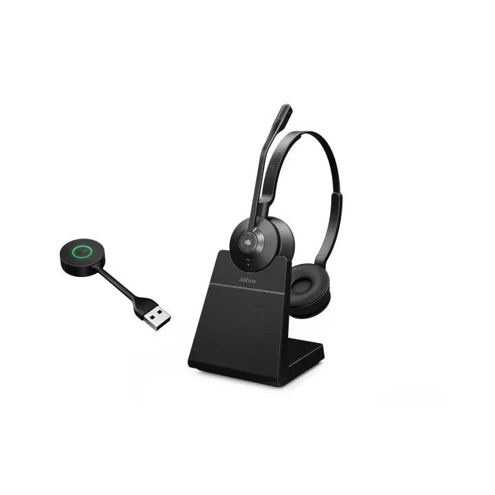 Jabra Casque Engage 55 MS Duo USB-A, station de chargement incluse