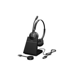 Jabra Casque Engage 55 UC Duo USB-A, station de chargement incluse