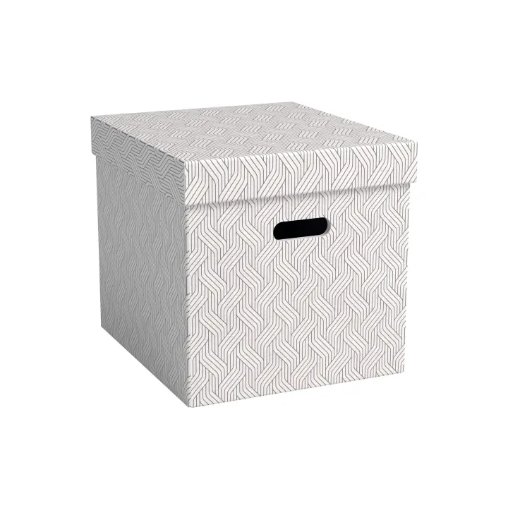 VON Boîte d’archivage Cube 29 l, 3 pièces, Blanc