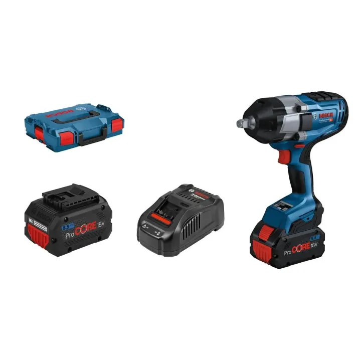 Bosch Professional Visseuses à percussion sans fil GDS 18V-1000 Biturbo 2x 5.5Ah ProCORE