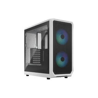 Fractal Design Boîtier d’ordinateur Focus 2 RGB TG Clear Tint Blanc