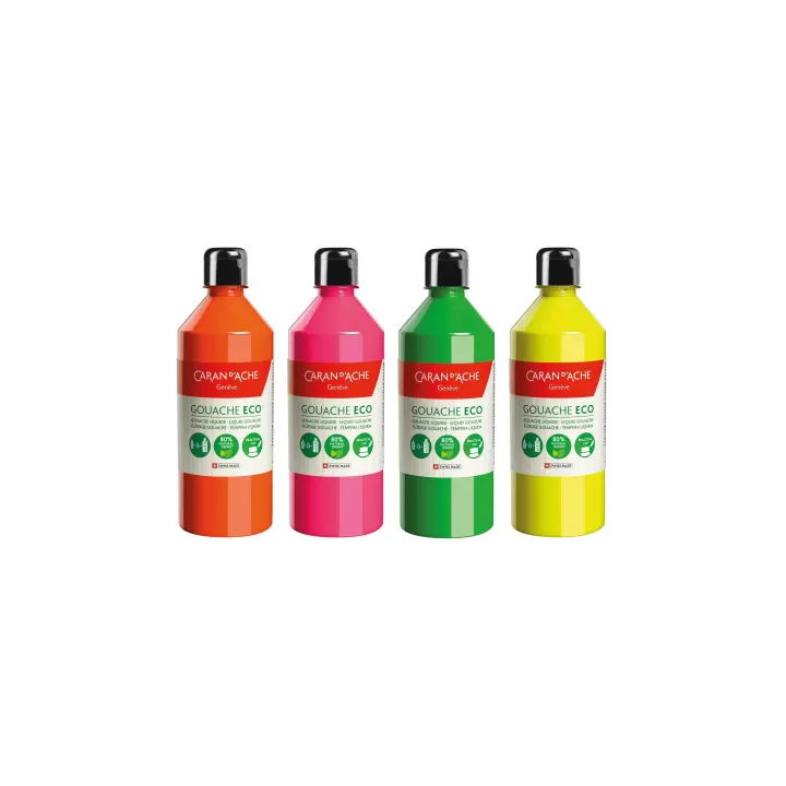 Caran dAche Peinture à l’eau Gouache ECO 500 ml, Orange fluorescent