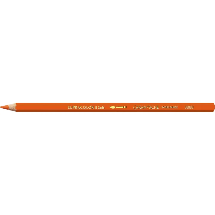 Caran dAche Crayons de couleur Supracolor Orange rouge, 1 pièce