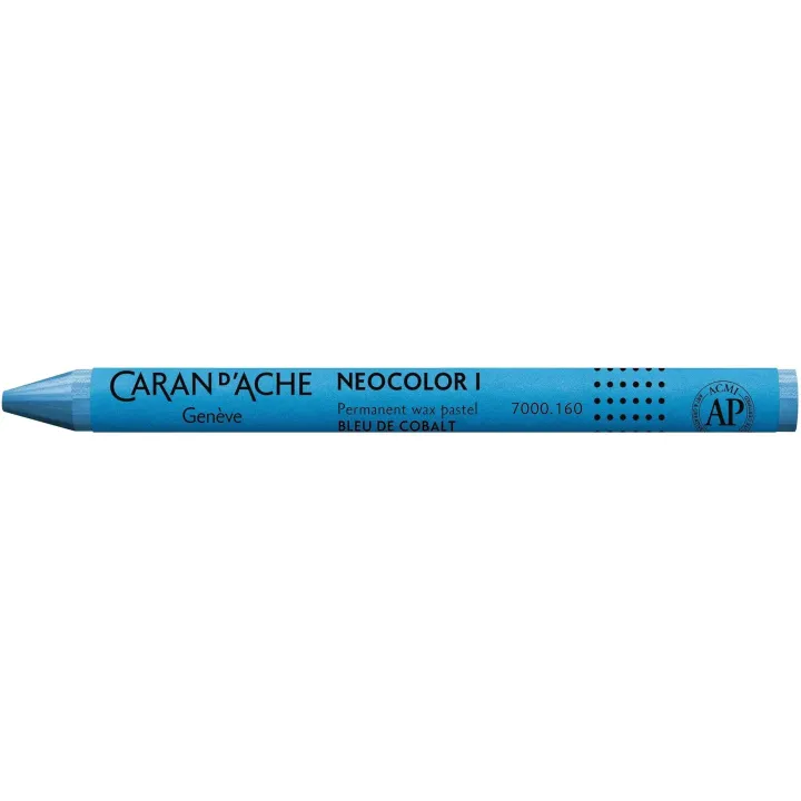 Caran dAche Crayon gras de couleur Neocolor 1 résistant à leau Bleu cobalt