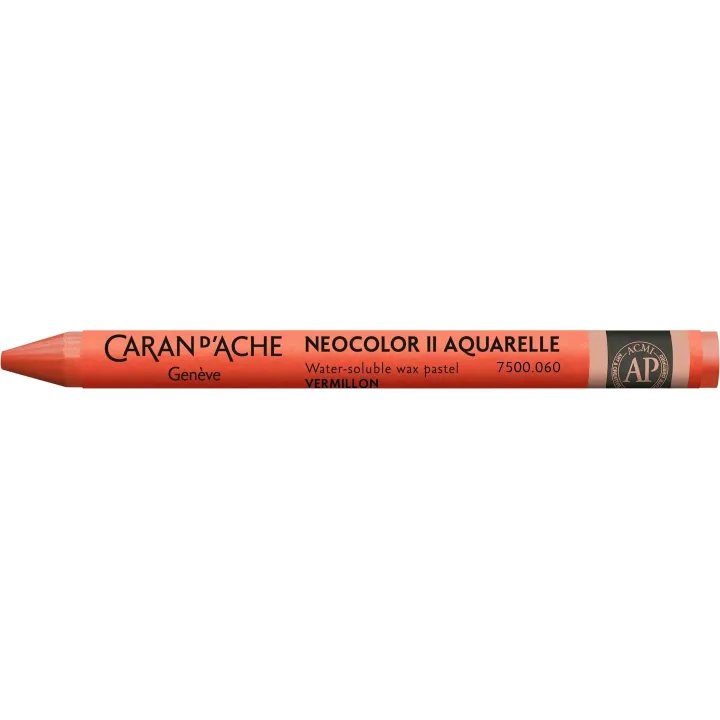 Caran dAche Crayon gras de couleur Neocolor 2 aquarellable Vermillon