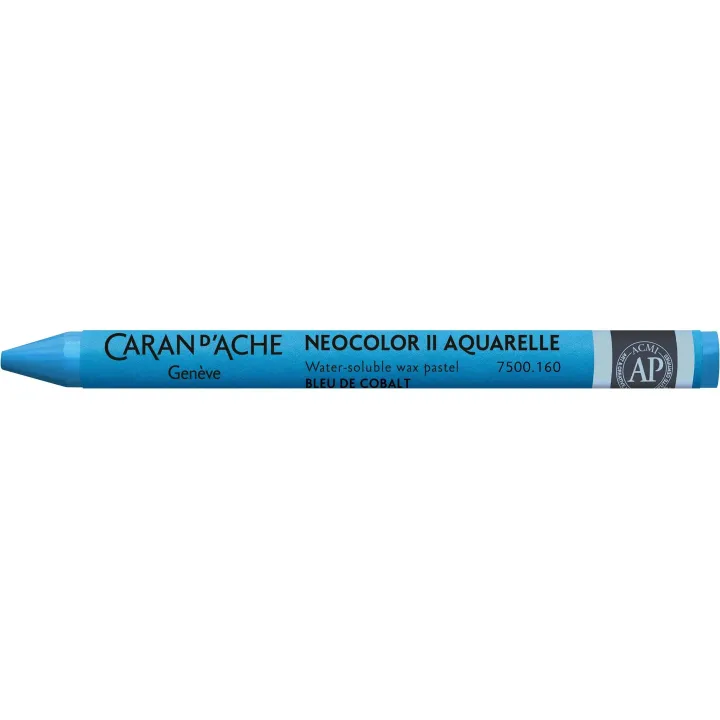 Caran dAche Crayon gras de couleur Neocolor 2 aquarellable Bleu cobalt