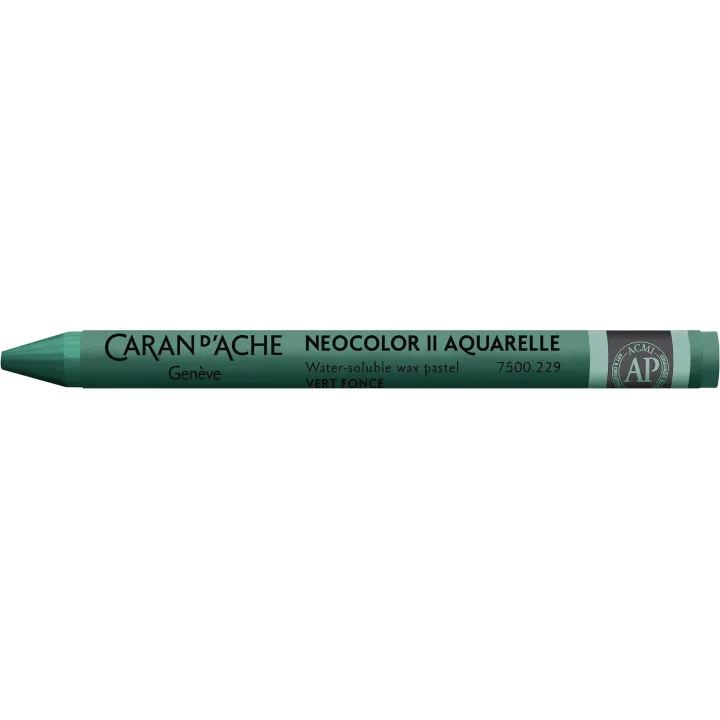 Caran dAche Crayon gras de couleur Neocolor 2 aquarellable Vert foncé