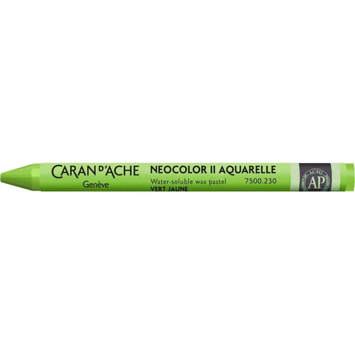 Caran dAche Crayon gras de couleur Neocolor 2 aquarellable Vert jaune