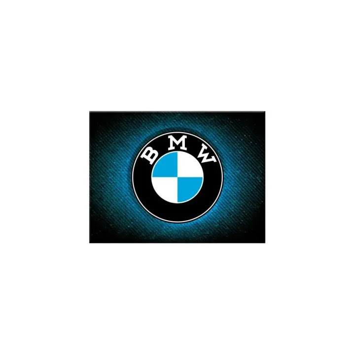 Nostalgic Art Aimant BMW – Logo Blue Shine 1 Pièce-s, Bleu-Noir-Blanc