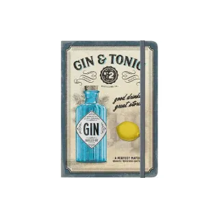 Nostalgic Art Bloc-notes Gin & Tonic A5, Pois, Multicolore