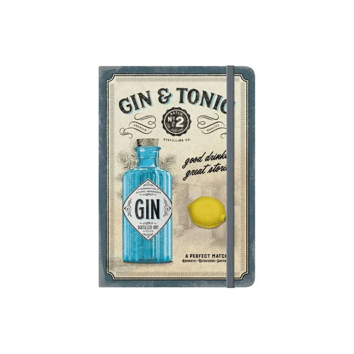 Nostalgic Art Bloc-notes Gin & Tonic A5, Pois, Multicolore