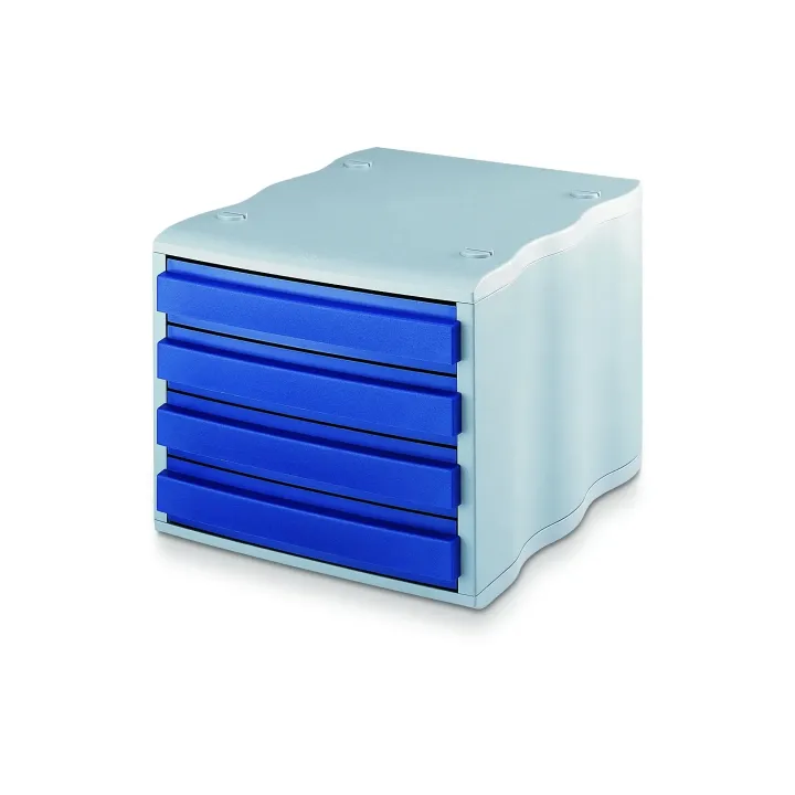 Styro Boîte à tiroirs Styrowave 4 tiroirs, gris-bleu