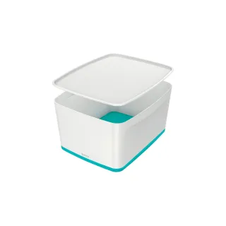 Leitz Boîte de rangement MyBox WOW Turquoise-Blanc