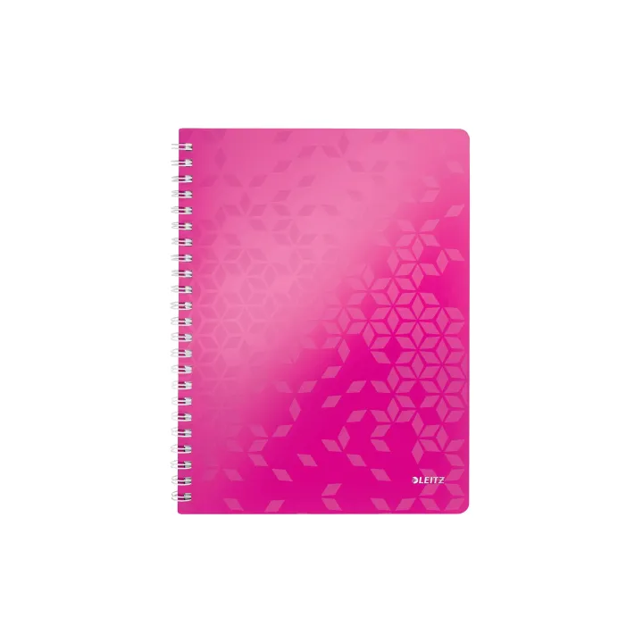 Leitz Carnet de notes Wow College A4, À carreaux, Rose