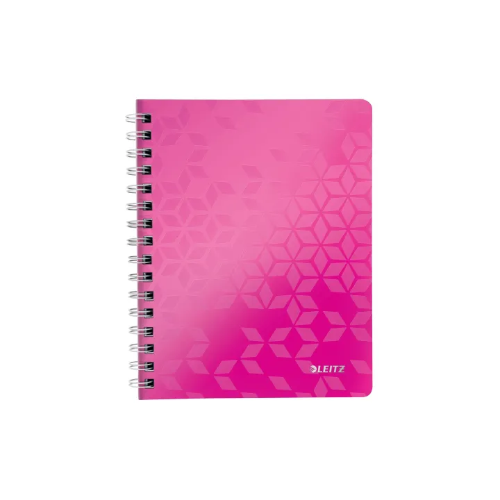 Leitz Carnet de notes WOW College A5, À carreaux, Rose