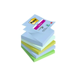 Post-it Fiche de bloc-notes Super Sticky Oasis Collection 76 x 76 mm