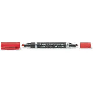 Staedtler Marqueur indélébile Lumocolor Duo 348 Rouge