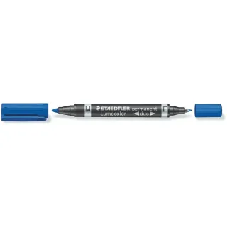 Staedtler Marqueur indélébile Lumocolor Duo 348 Bleu