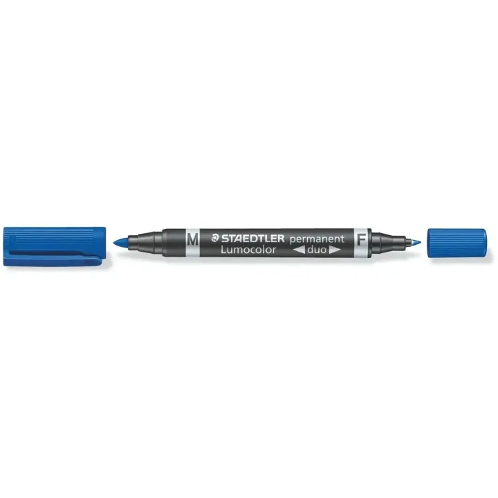 Staedtler Marqueur indélébile Lumocolor Duo 348 Bleu