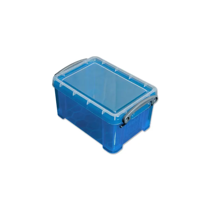 Really Useful Box Boîte de rangement 0,3 litre, Bleu-Transparent