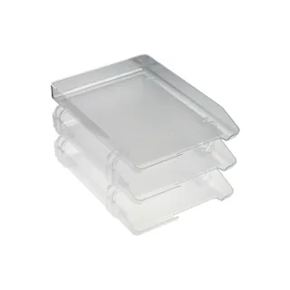 Arlac Panier Letter-Tray A4 Transparent, 3 pièces