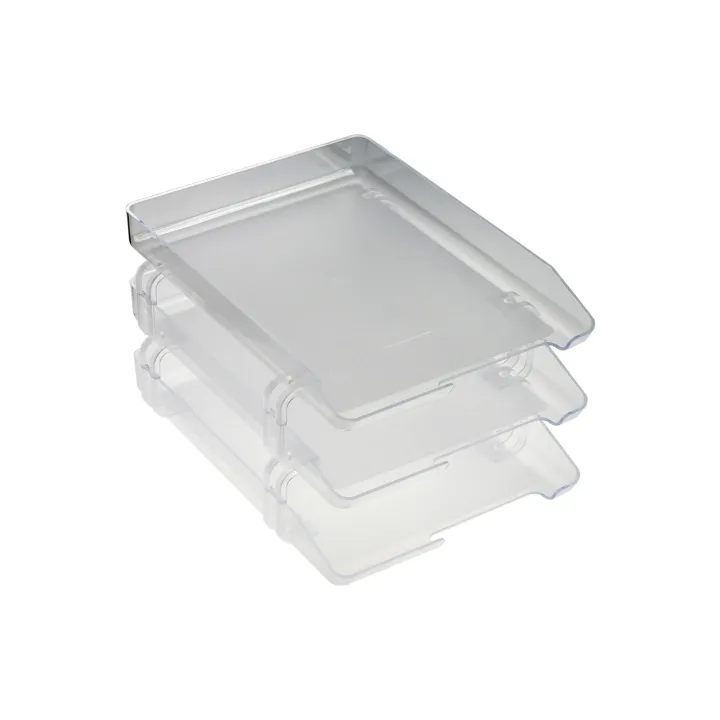 Arlac Panier Letter-Tray A4 Transparent, 3 pièces