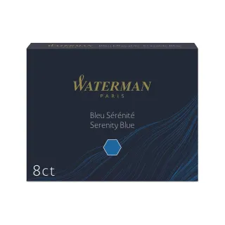 WATERMAN Cartouche d’encre Standard Bleu, 8 pièces