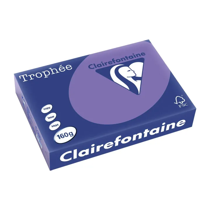 Clairefontaine Papier pour photocopie Trophée Colored Copy FSC A4, violet, 160 g-m²