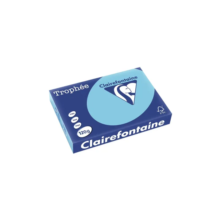 Clairefontaine Papier pour photocopie TrophéeColoredCopy FSC A4, Bleu foncé,120 g-m²