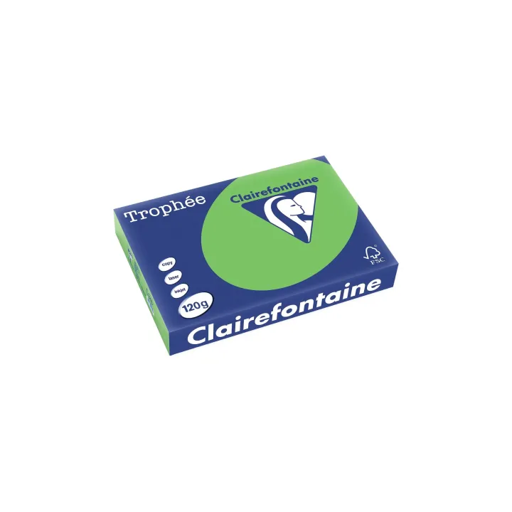 Clairefontaine Papier pour photocopie Trophée Colored Copy FSC A4, Vert, 120 g-m²