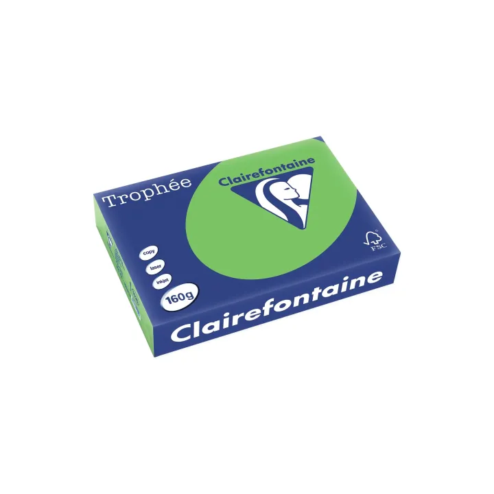 Clairefontaine Papier pour photocopie Trophée Colored Copy FSC A4, Vert, 160 g-m²