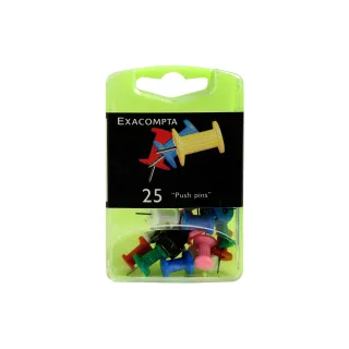 Exacompta Punaise Push Pins, 25 pièces, assorties