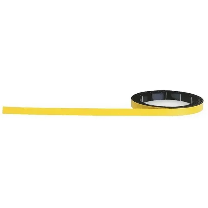 Magnetoplan Bande magnétique PVC 5 mm x 1 m, Jaune