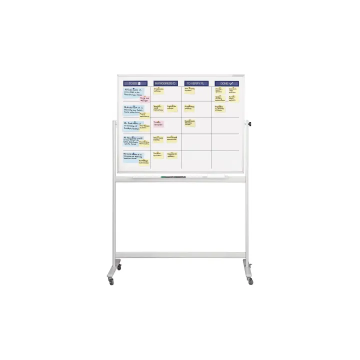 Magnetoplan Tableau blanc mobile Standard set 90 cm x 120 cm, Blanc