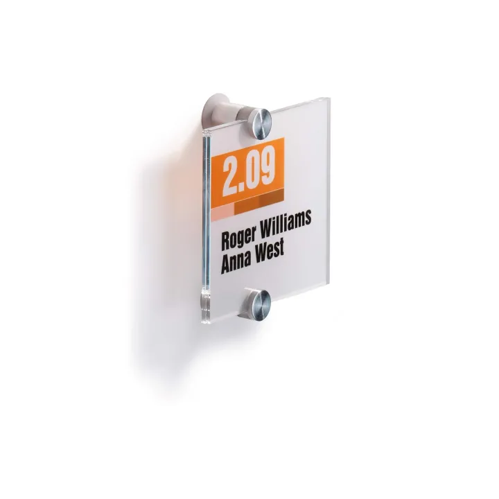 DURABLE Plaque de porte Crystal 105 x 105 mm