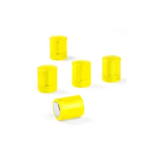 supermagnete Aimant Cylindrique 5 Pièce-s, Jaune-Transparent