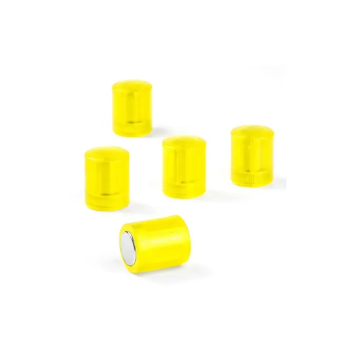 supermagnete Aimant Cylindrique 5 Pièce-s, Jaune-Transparent