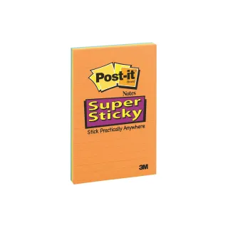 Post-it Fiche de bloc-notes Super Sticky ligné 10.2 x 15.2 cm 3 blocs