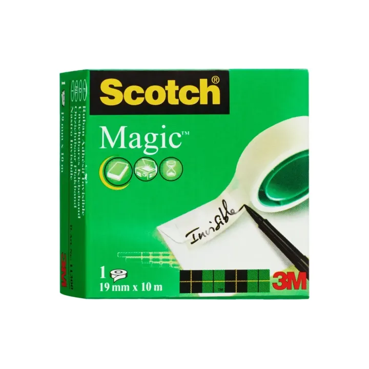 Scotch Ruban adhésif Magic Tape 19 mm x 10 m, Transparent