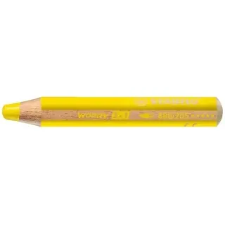 STABILO Crayons de couleur Woody 3 en 1 Jaune