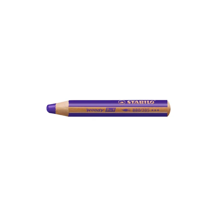 STABILO Crayons de couleur Woody 3 en 1 Violet