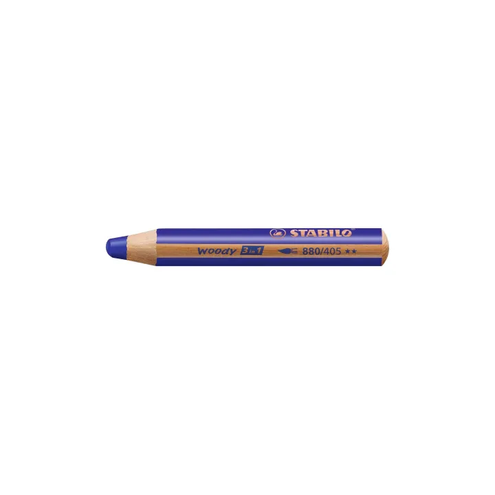 STABILO Crayons de couleur Woody 3 en 1 Bleu outremer