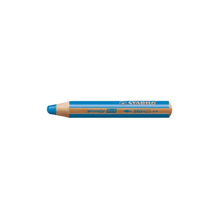 STABILO Crayons de couleur Woody 3 en 1 Bleu moyen