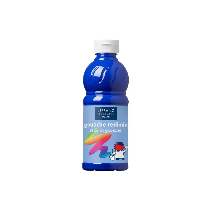 LEFRANC Peintures tempera Redimix 500 ml, bleu cobalt