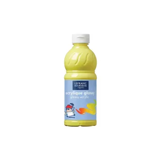 LEFRANC Peinture acrylique Glossy 500 ml, jaune citron