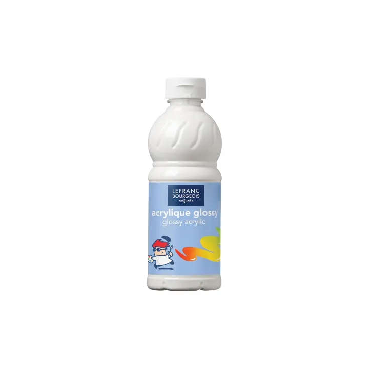 LEFRANC Peinture acrylique Glossy 500 ml, Blanc