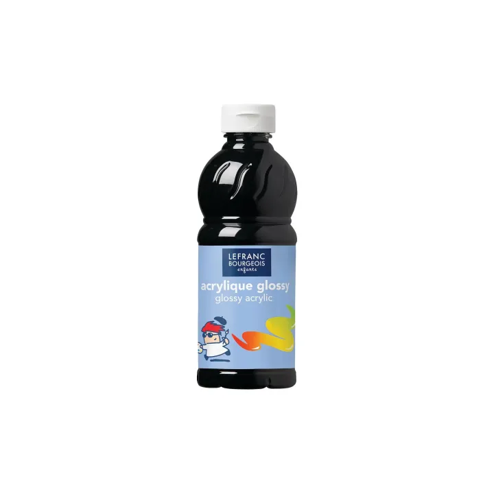 LEFRANC Peinture acrylique Glossy 500 ml, Noir