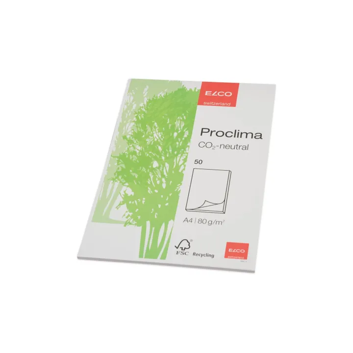 ELCO Bloc-notes Proclima A4, vierge, 50 feuilles